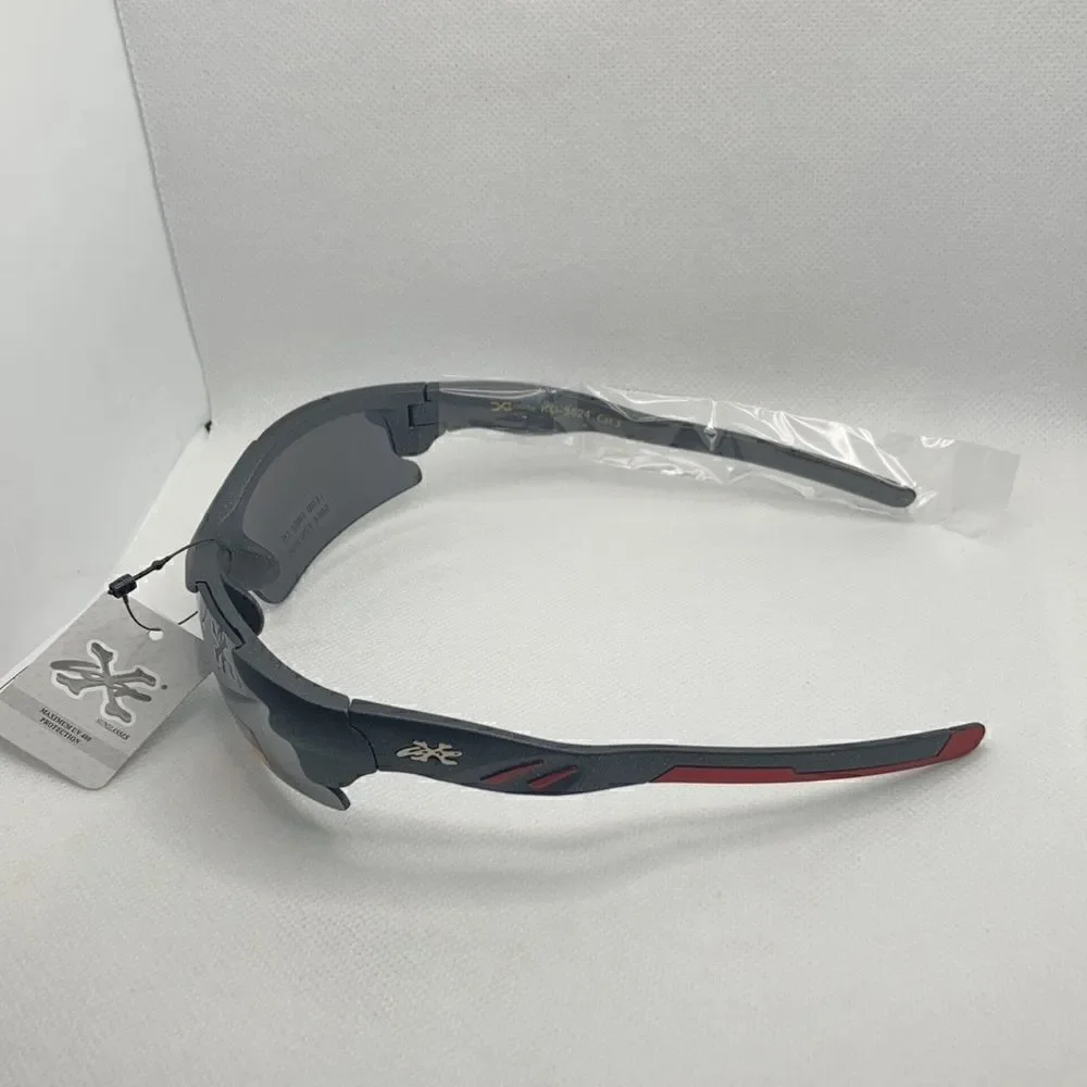 X-Loop Kids Boys Sport Wrap Semi Rimless Mirrored Lens Sunglasses
